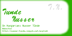 tunde nusser business card